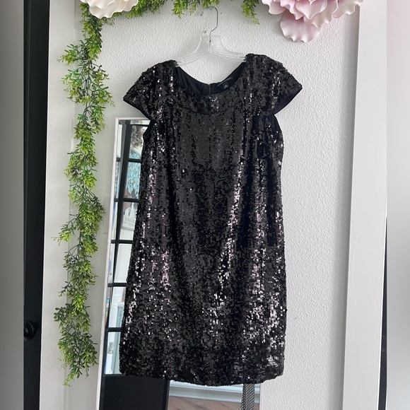 Banana Republic ✨ Black sequin Dress size 8 - Picture 5 of 6